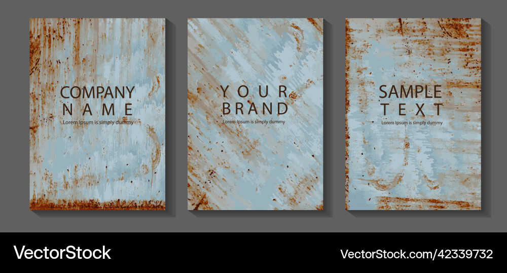 Rusty metal texture background in a4 size vector image