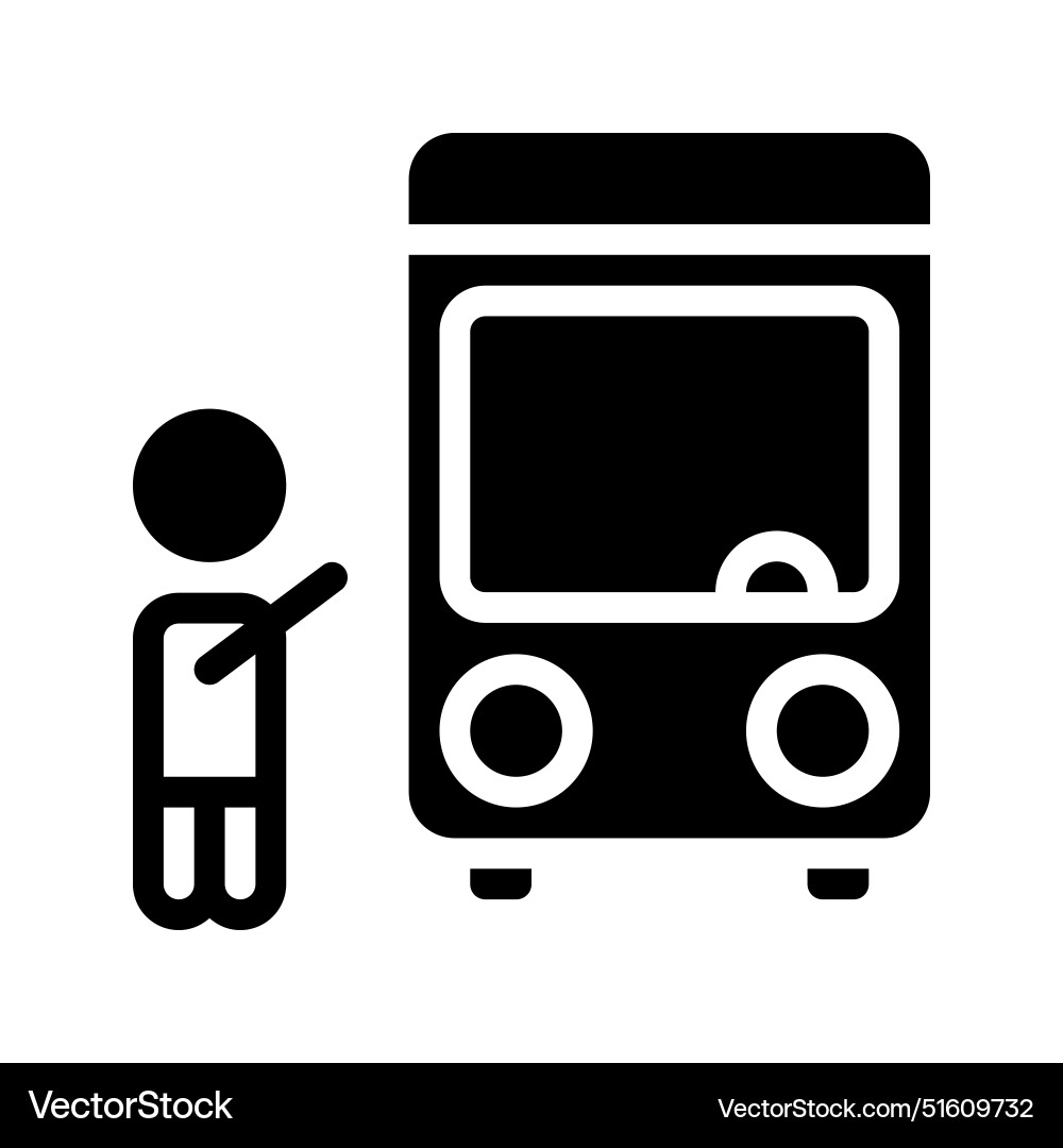 Shuttle bus icon with a soild style suitable Vector Image