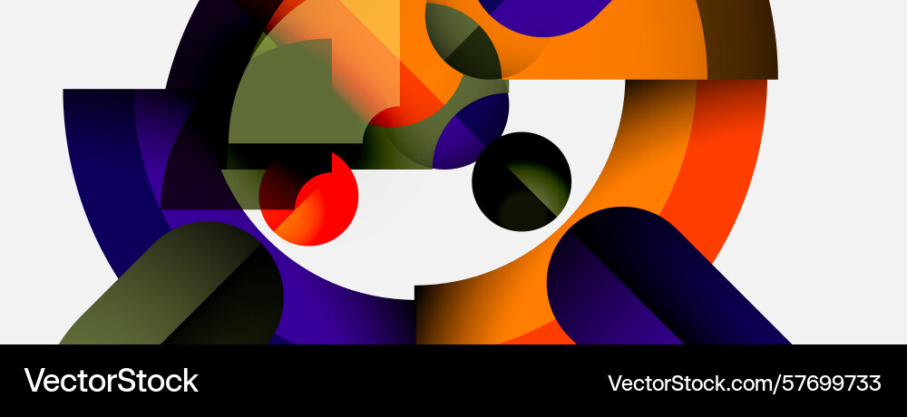 Abstract composition featuring overlapping Abstract composition featuring overlapping Vector Image