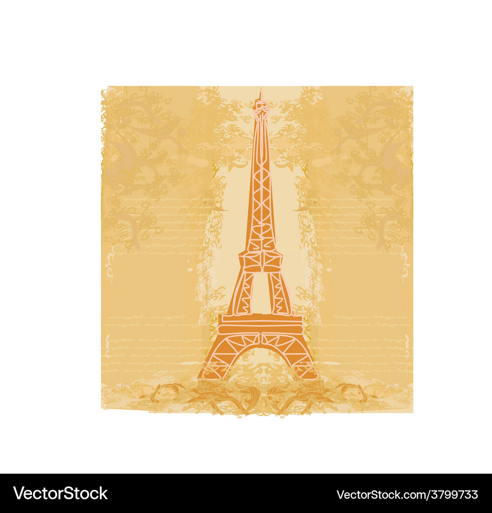 Eiffel tower artistic background Vector Image
