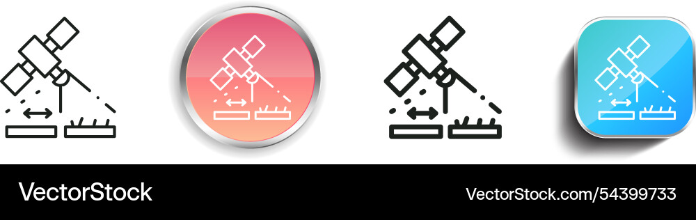 Gps icon thin linear regular and button style vector image