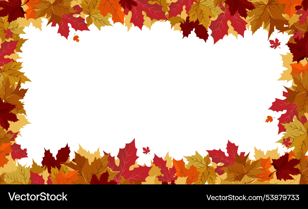 Isolated rectangular frame of yellow autumn Isolated rectangular frame of yellow autumn Vector Image