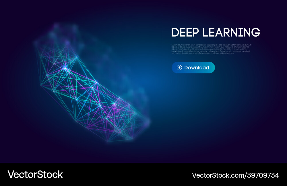 AI Deep Learning Network Background Vector Image