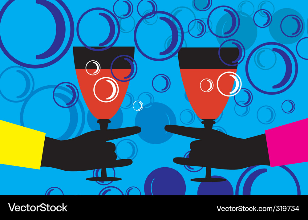 Hand and goblet Vector Image