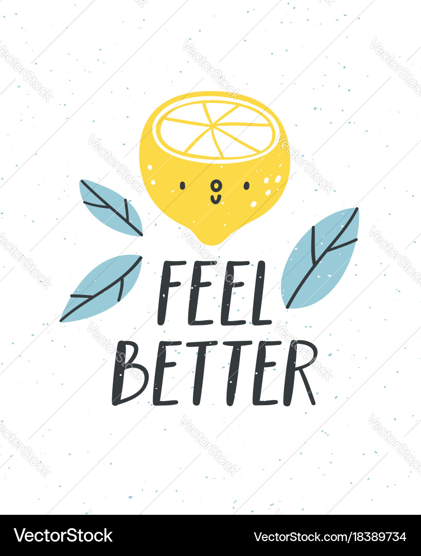 Lemon Wellness Vector Image
