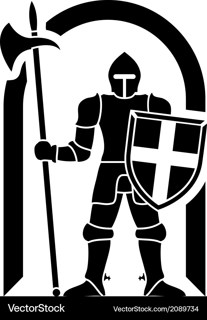 Medieval Knight Guardian Vector Image