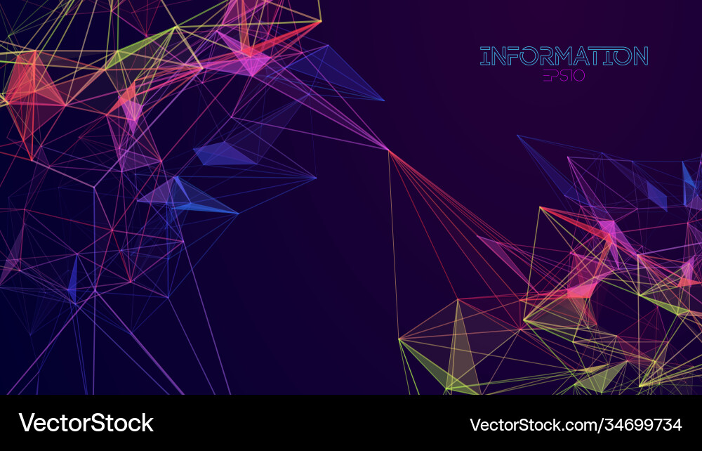 Network Data Abstract Background vector image