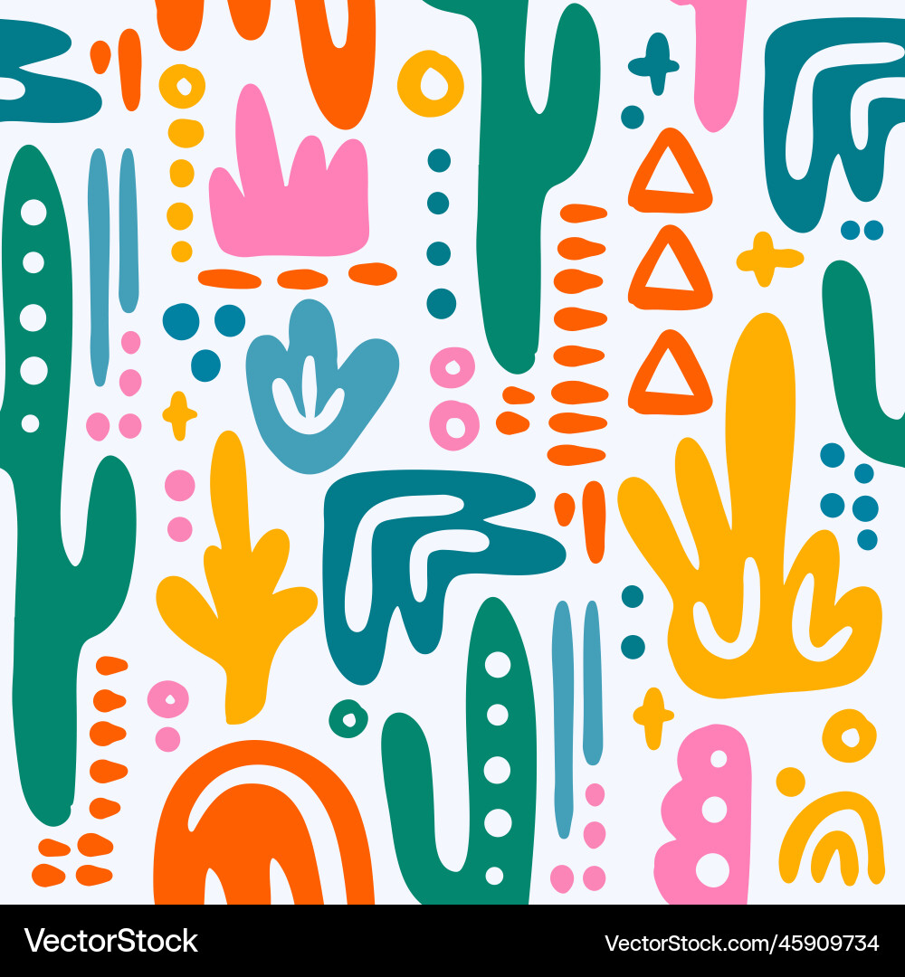 Organic shapes abstract forms hand drawn pattern Organic shapes abstract forms hand drawn pattern vector image