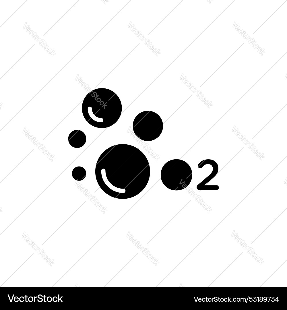 Oxygen o2 icon isolated on white background Oxygen o2 icon isolated on white background vector image