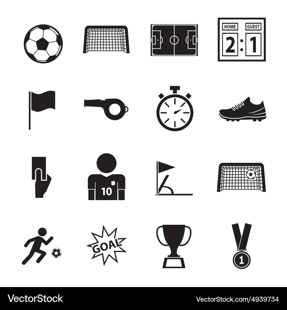 Soccer Icon Set Vector Image
