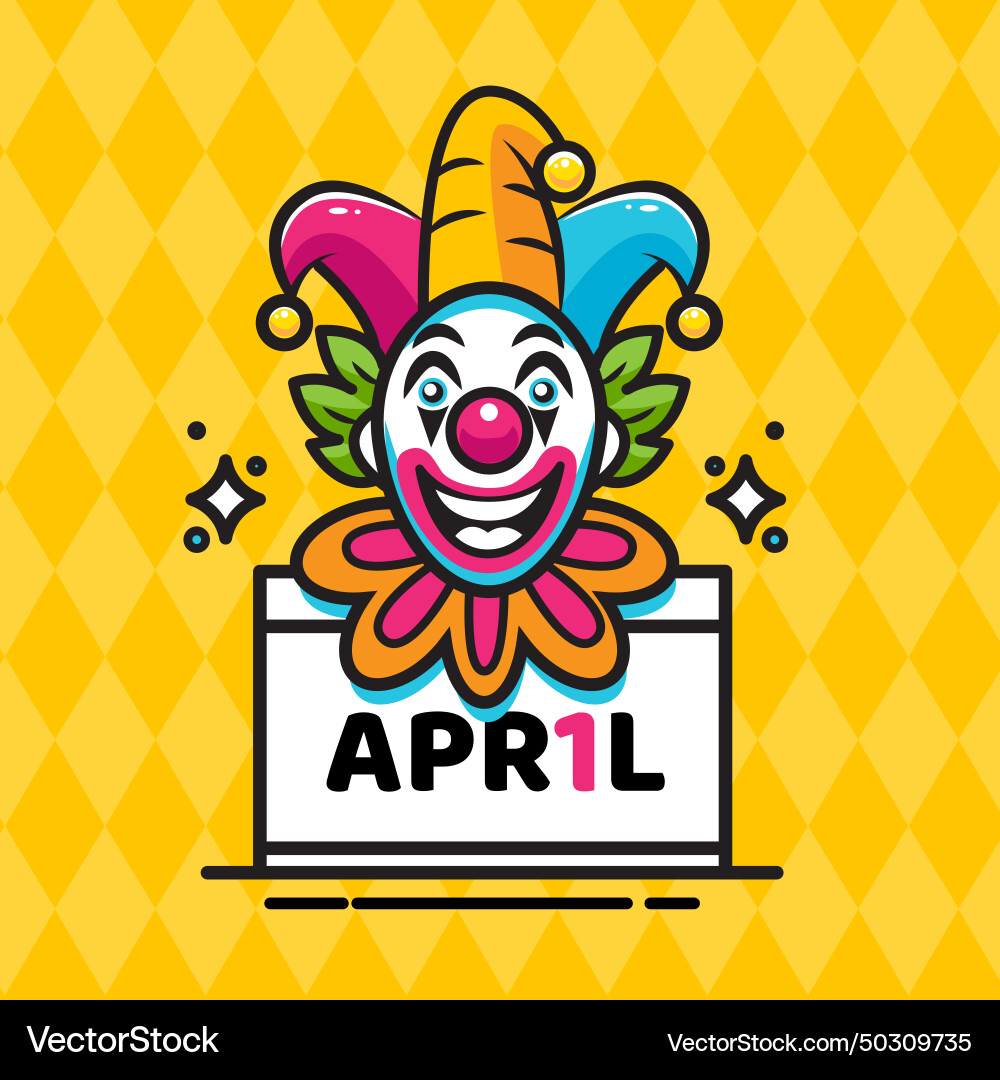 April Narren Tag Typografie bunte Wohnung April Narren Tag Typografie bunte Wohnung vektorbild