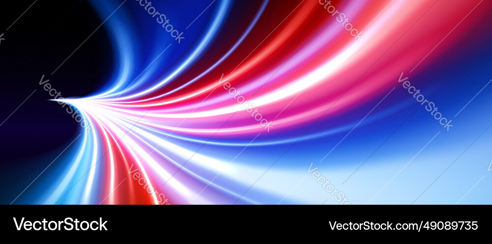 Blur and glow effect of lights when speed race Blur and glow effect of lights when speed race vector image
