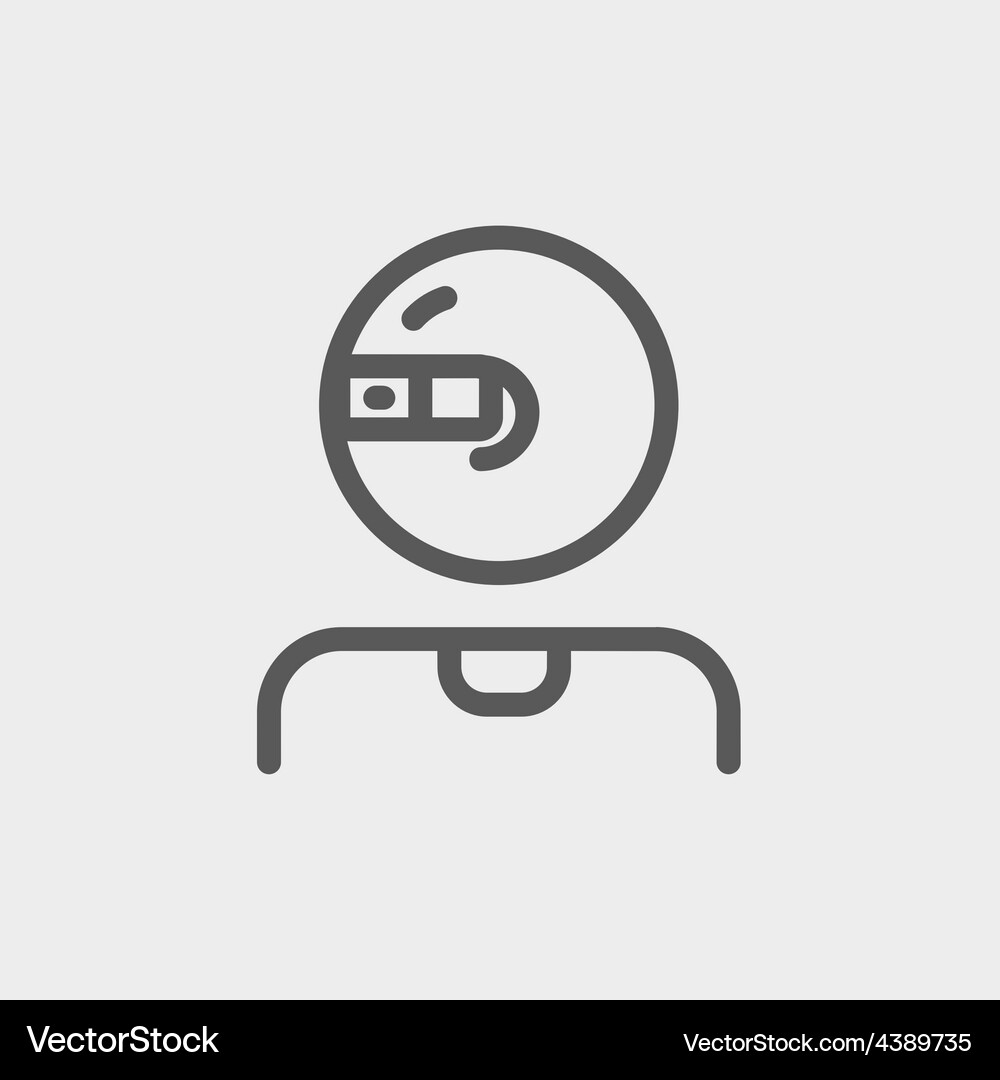 Computer web camera thin line icon Vector Image