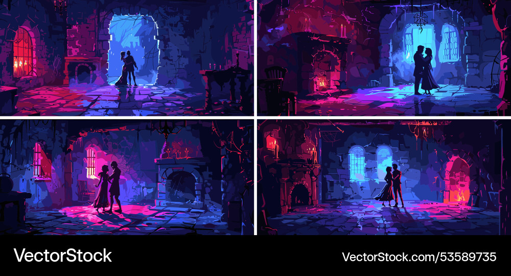 Dancing phantoms animated Dancing phantoms animated vector image