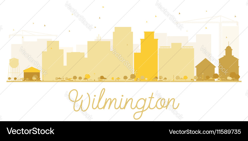 Wilmington City Skyline Silhouette vektorbild
