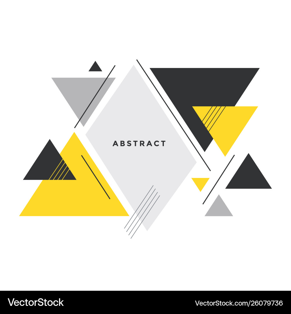 Abstract triangle background in memphis style vector image