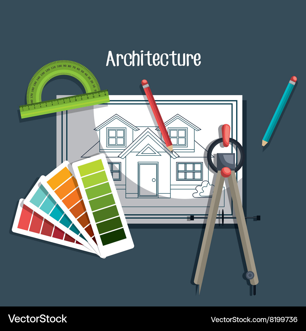 Architecture project design Vector Image