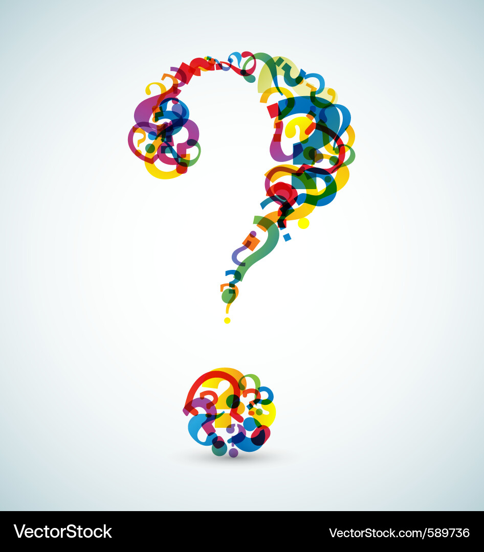 Colorful Question Mark Icon Vector Image