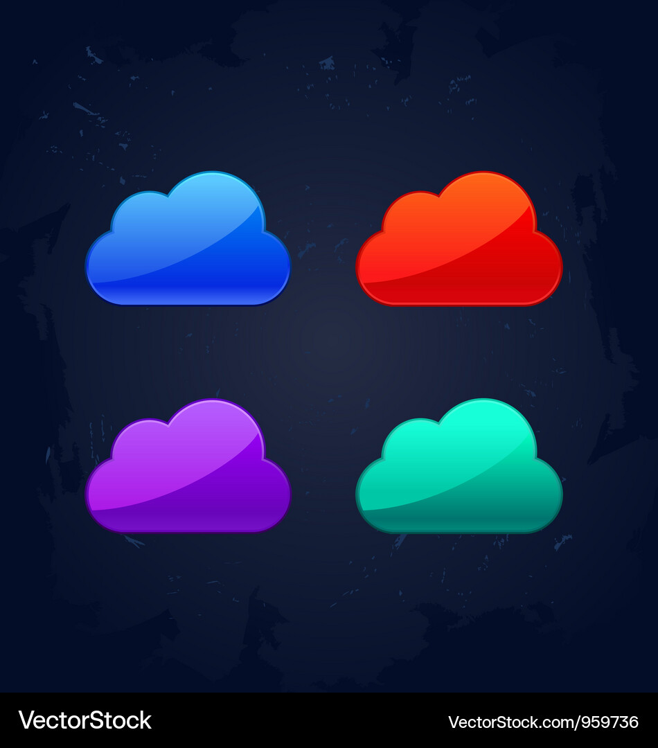 Colourful cloud computing concept Vector Image