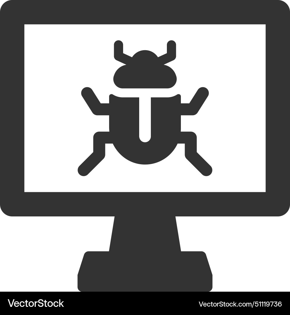 Computer bug icon Vector Image