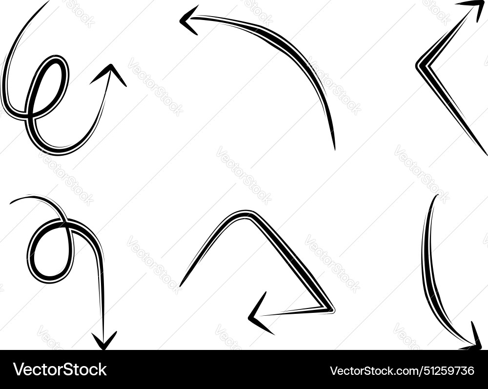 Double arrow direction shape curved line Vector Image