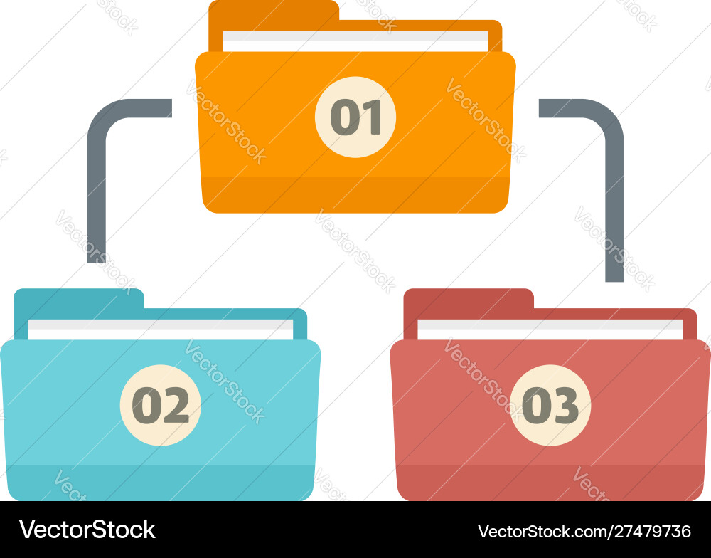 File folder scheme icon flat style Vector Image