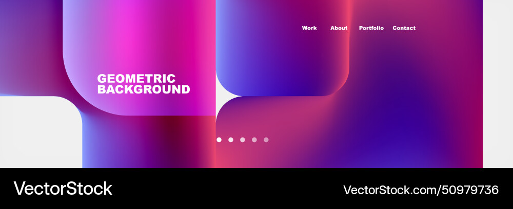 Square internet web page design template Vector Image
