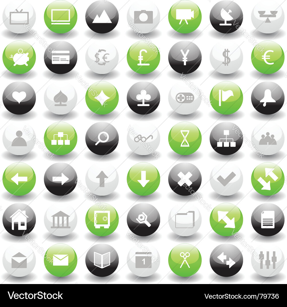 Web icons set vector image