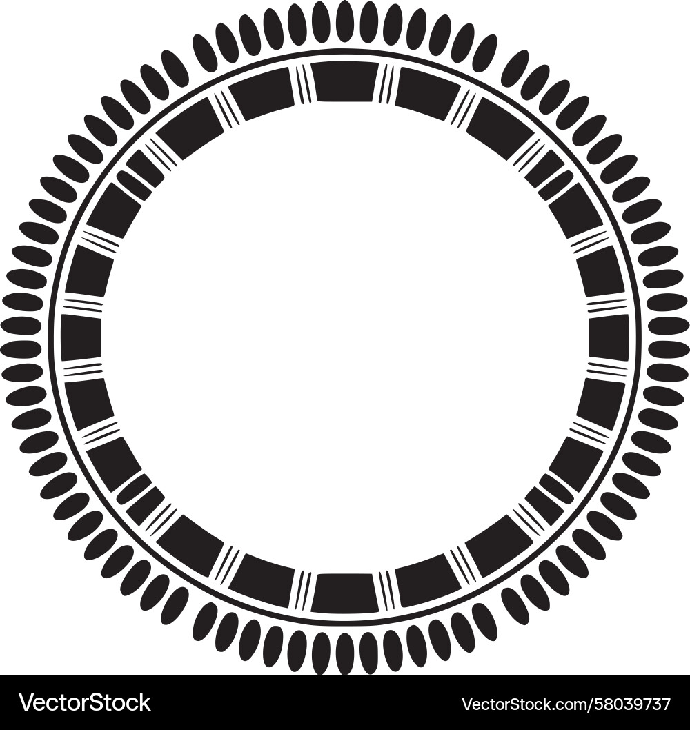 Circle Segment Pattern - Monochrome Vector Image