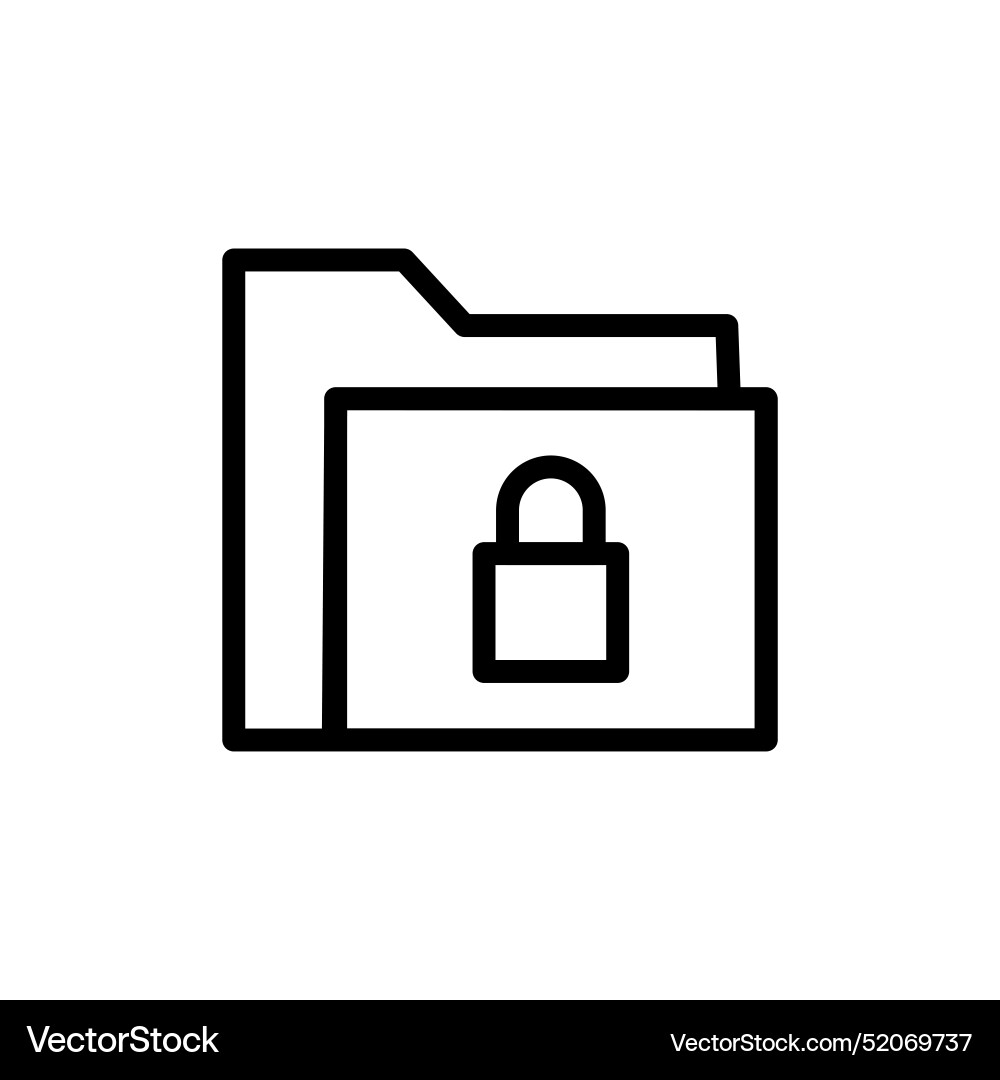 Files and folders security icon for data vector image