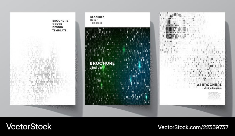 Layout of a4 format cover mockups design Vector Image