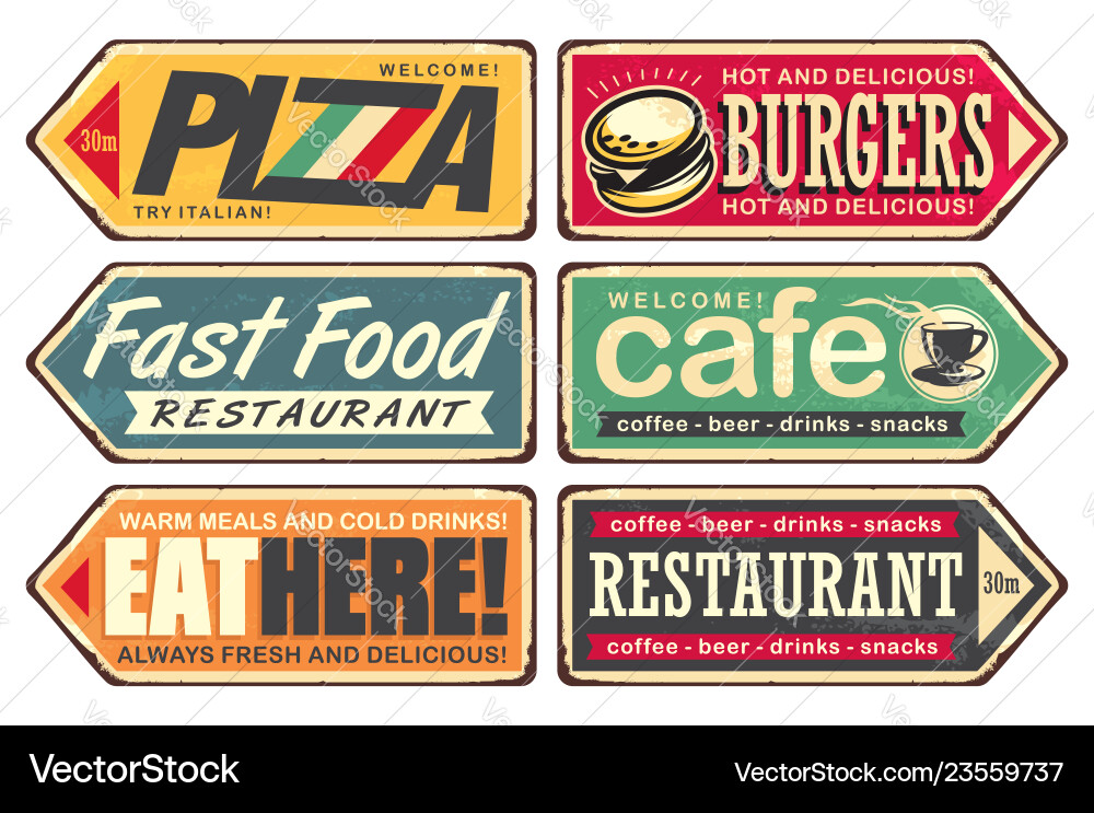 Retro signs collection Retro signs collection vector image