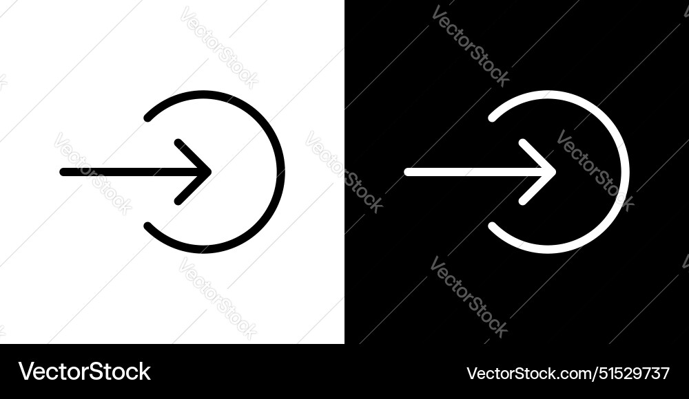 Sign out icon set exit quit symbol output Vector Image
