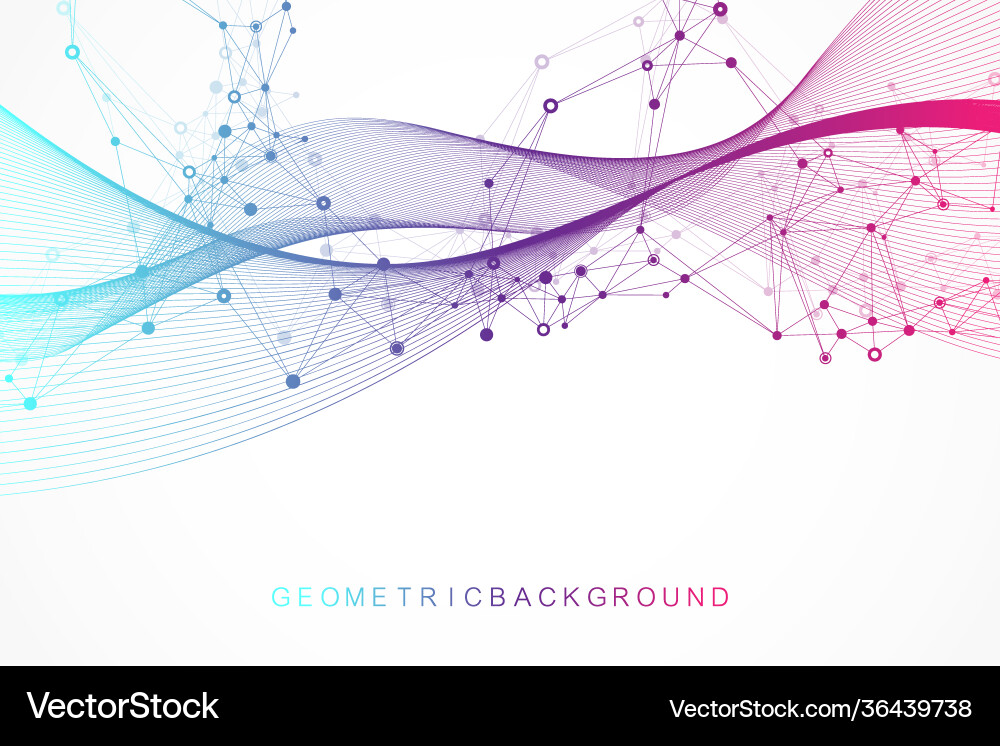 Big genomic data visualization dna helix Big genomic data visualization dna helix vector image