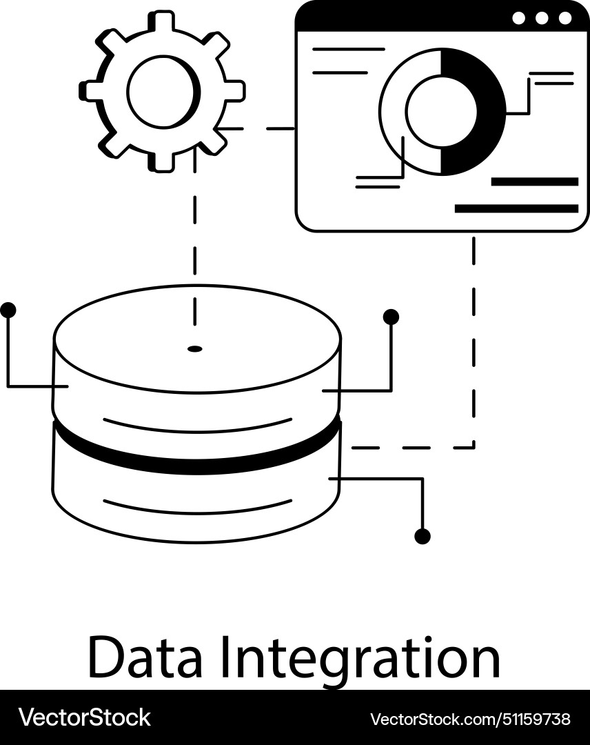 Data integration Vector Image
