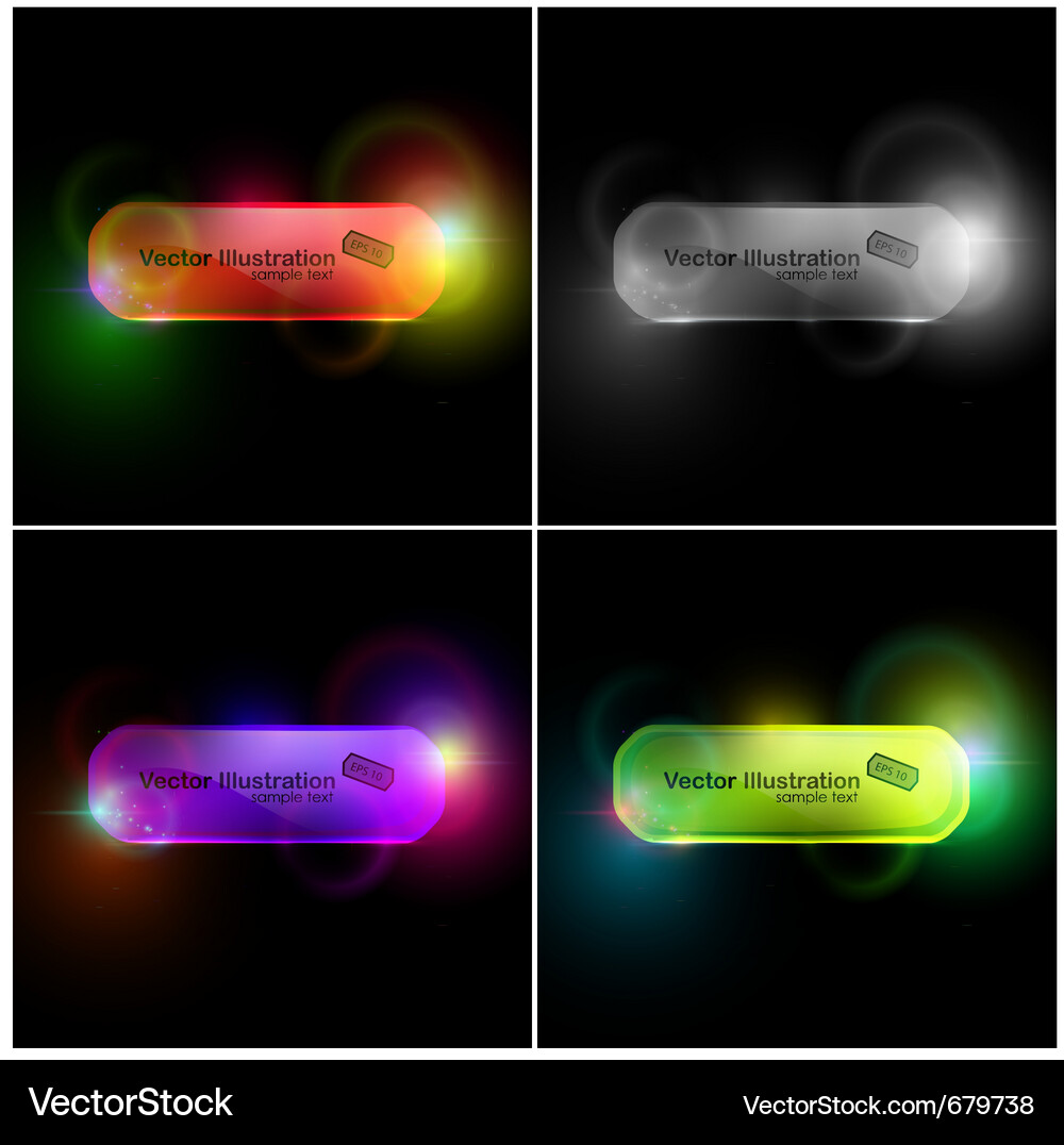 Set of beautiful red buttons Vector Image