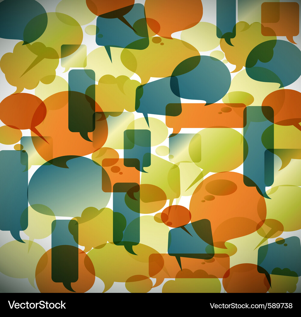 Speech Bubble Pattern Vector Image