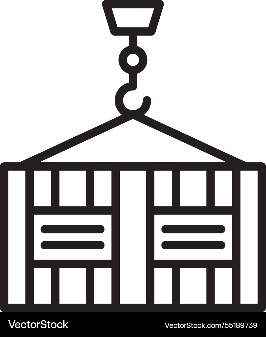 Container line icon design Vector Image