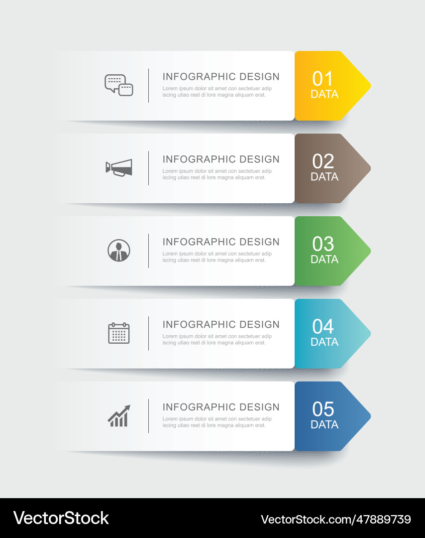 Data Index Tabs - Paper Template vector image