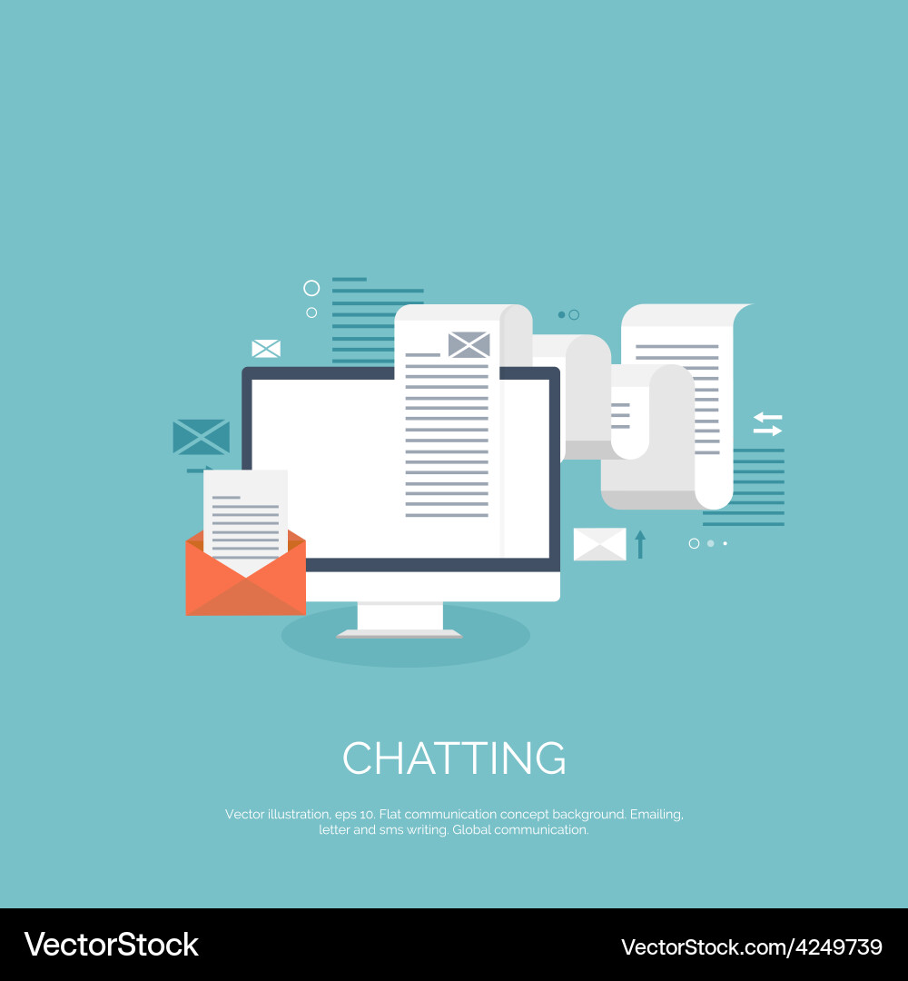 Flat computing background vector image