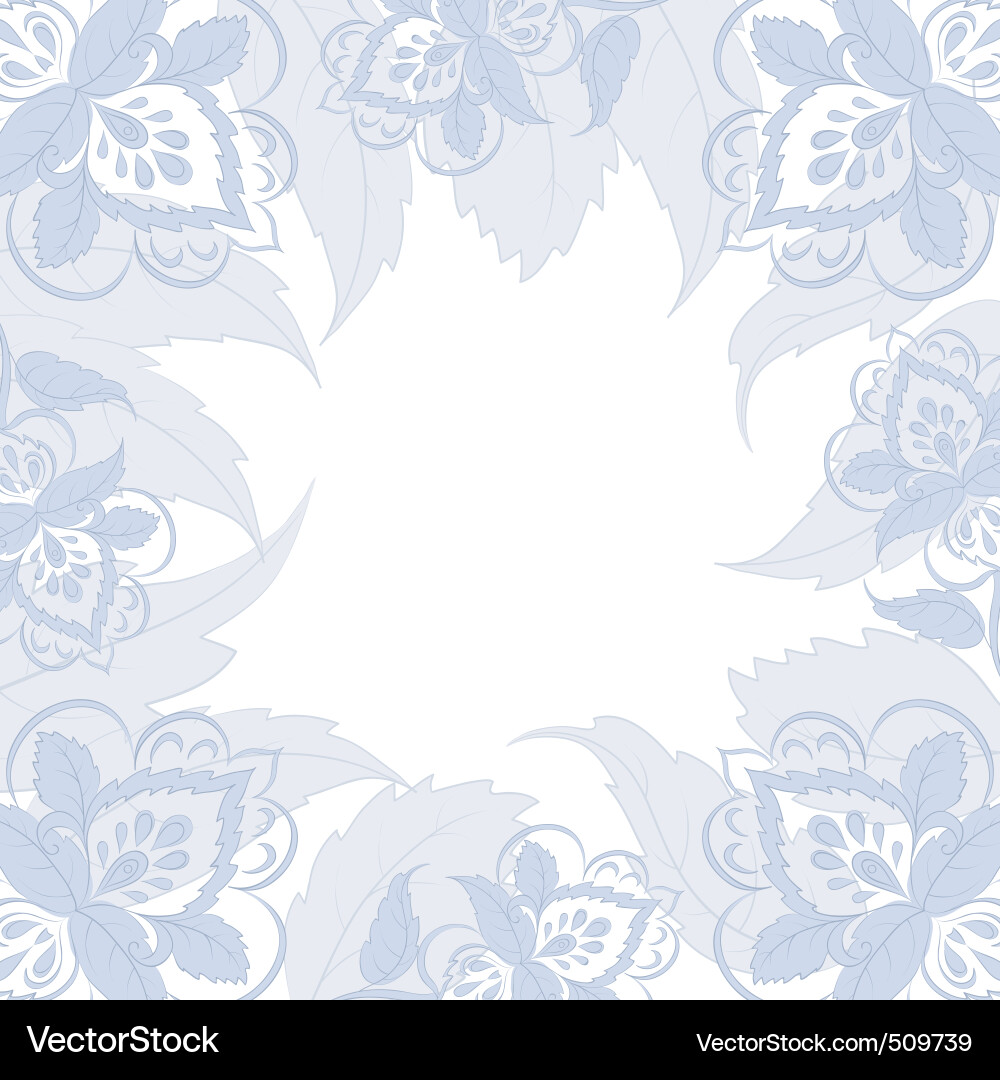 Floral Winter Border Vector Image