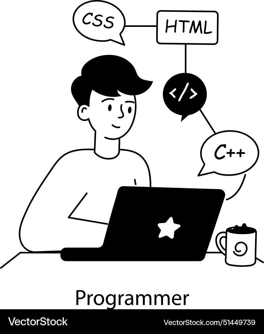 Programmer vector image