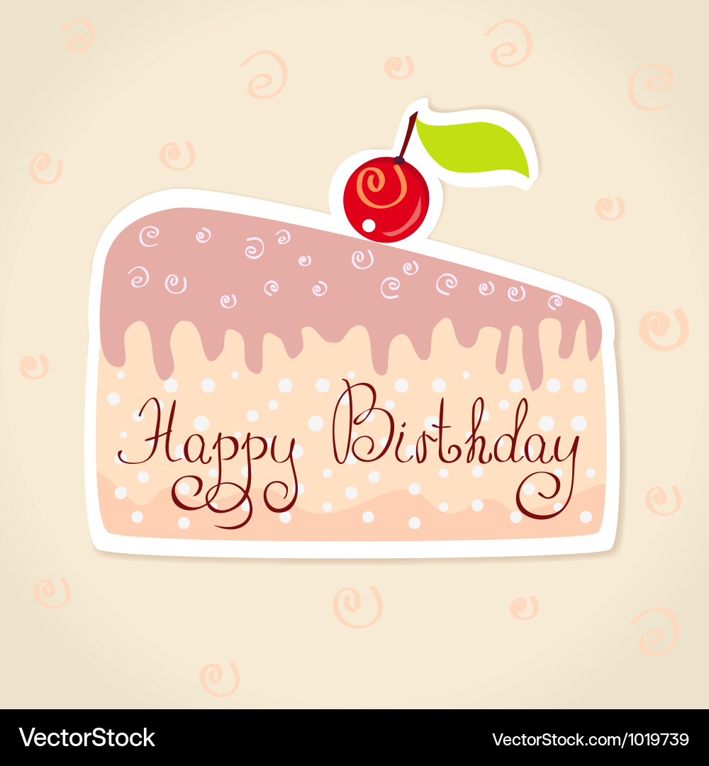 Sticker cake Royalty Free Vector Image - VectorStock