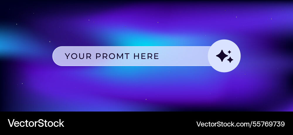 Text prompt placeholder with space for custom vector image