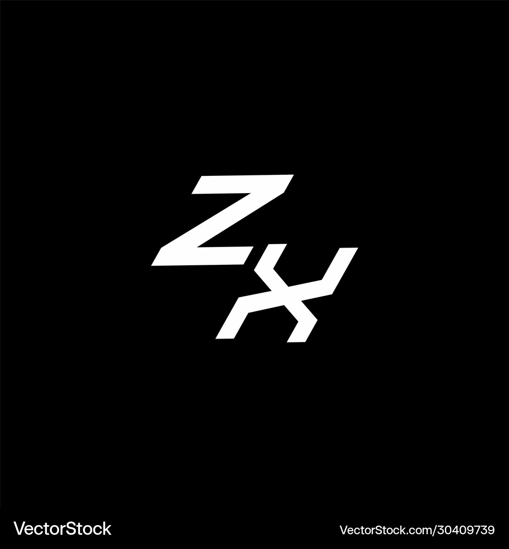 Zx logo monogram with up to down style modern – Royalty-Free