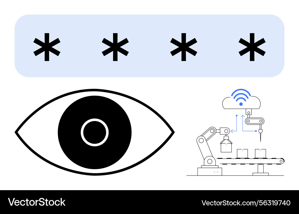 AI Eye Authentication Security vector image