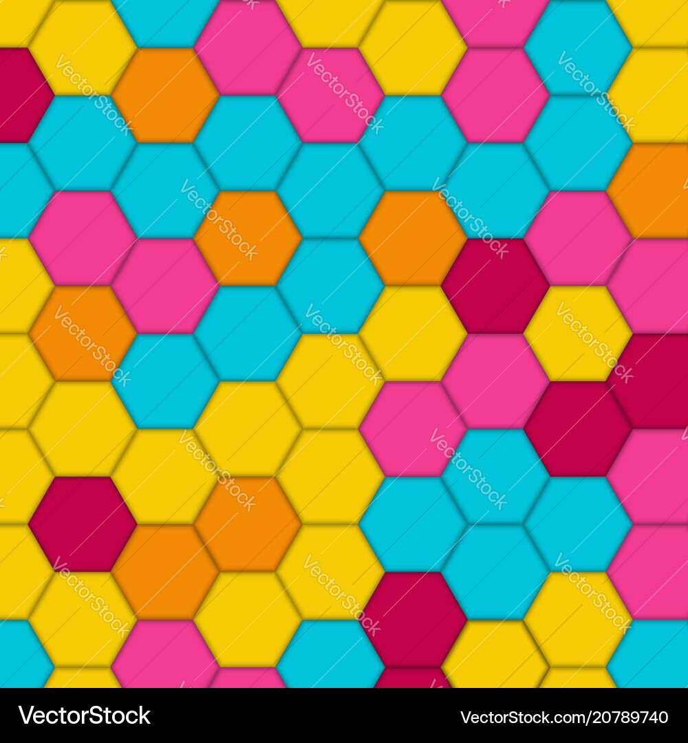 Colorful Hexagonal Pattern vector image