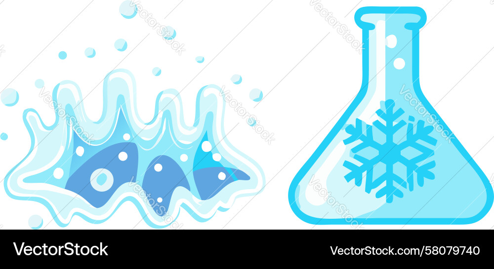 Dynamic Frosty Laboratory Flask Vector Image