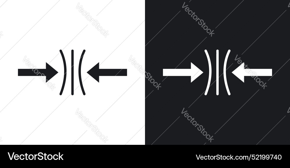 Elasticity Icon Set - Solid Style vector image