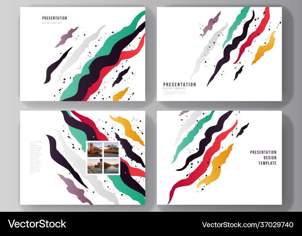 Layout presentation slides design Layout presentation slides design vector image